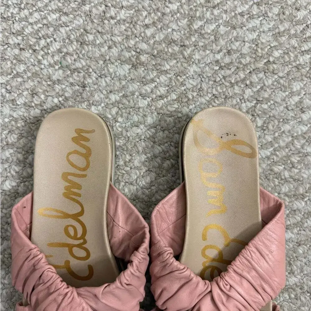 Sam Edelman Blush Pink Women's Sandals Aliana  cali rose leather wedge 8